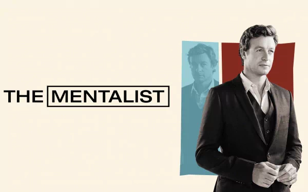 4K Ultra HD PC wallpaper featuring a stylish image of the lead character from the TV show The Mentalist against a minimalist background.