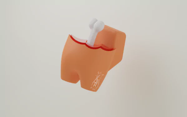 HD desktop wallpaper featuring an orange Among Us character in a clean minimalist style background.