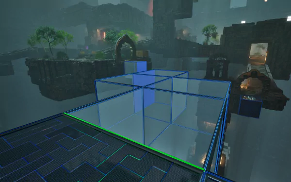 HD wallpaper of The Talos Principle 2 featuring a puzzle environment with futuristic elements and ancient ruins.