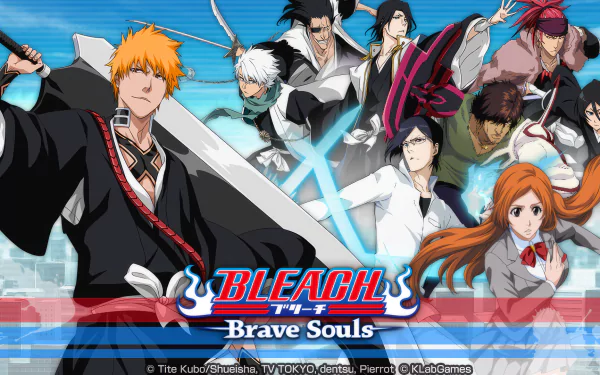 HD wallpaper of Bleach: Brave Souls video game characters for desktop background.