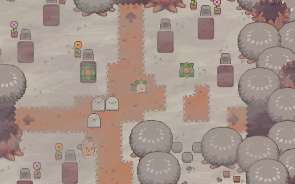 HD wallpaper featuring Turnip Boy Commits Tax Evasion video game scenery for desktop background.