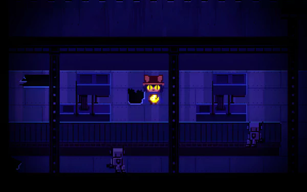 HD wallpaper featuring a scene from OneShot video game with main character holding a glowing object in a dimly lit environment.