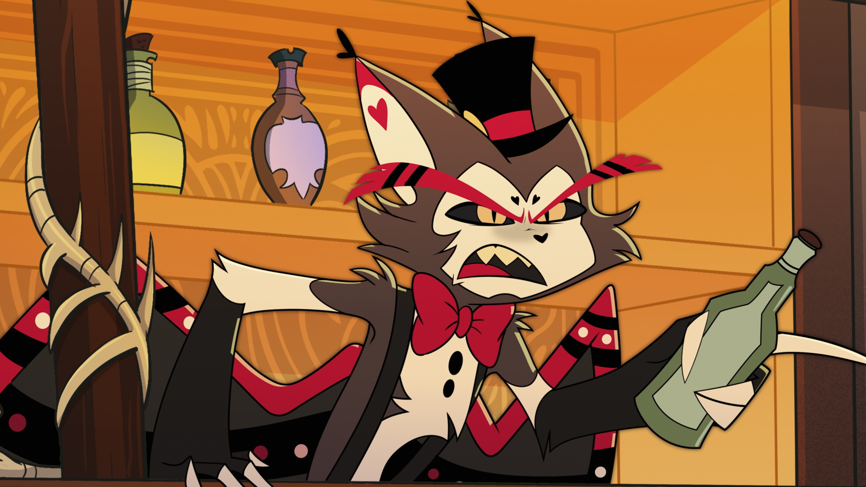 Hazbin Hotel Husk HD Wallpaper - Animated TV Show Character Background