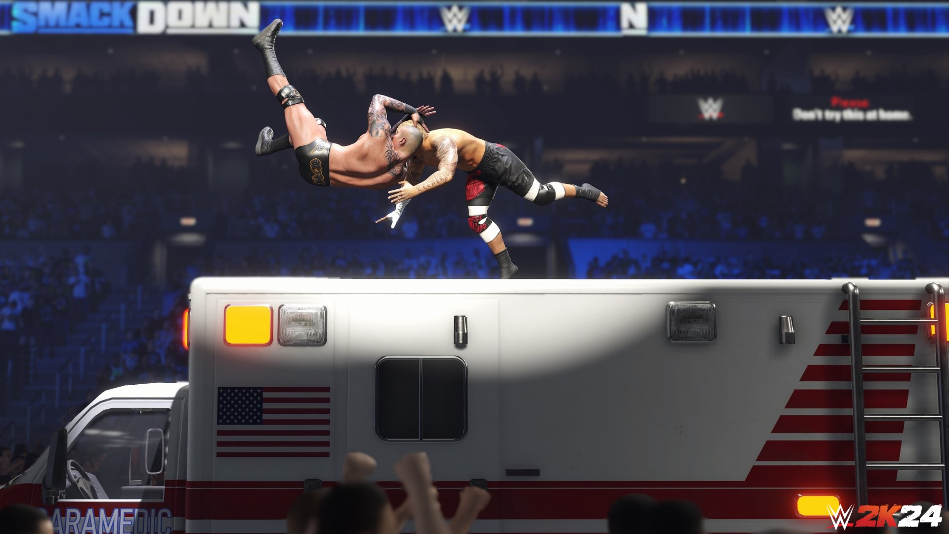 Wwe 2k24 hd wallpaper electric match action