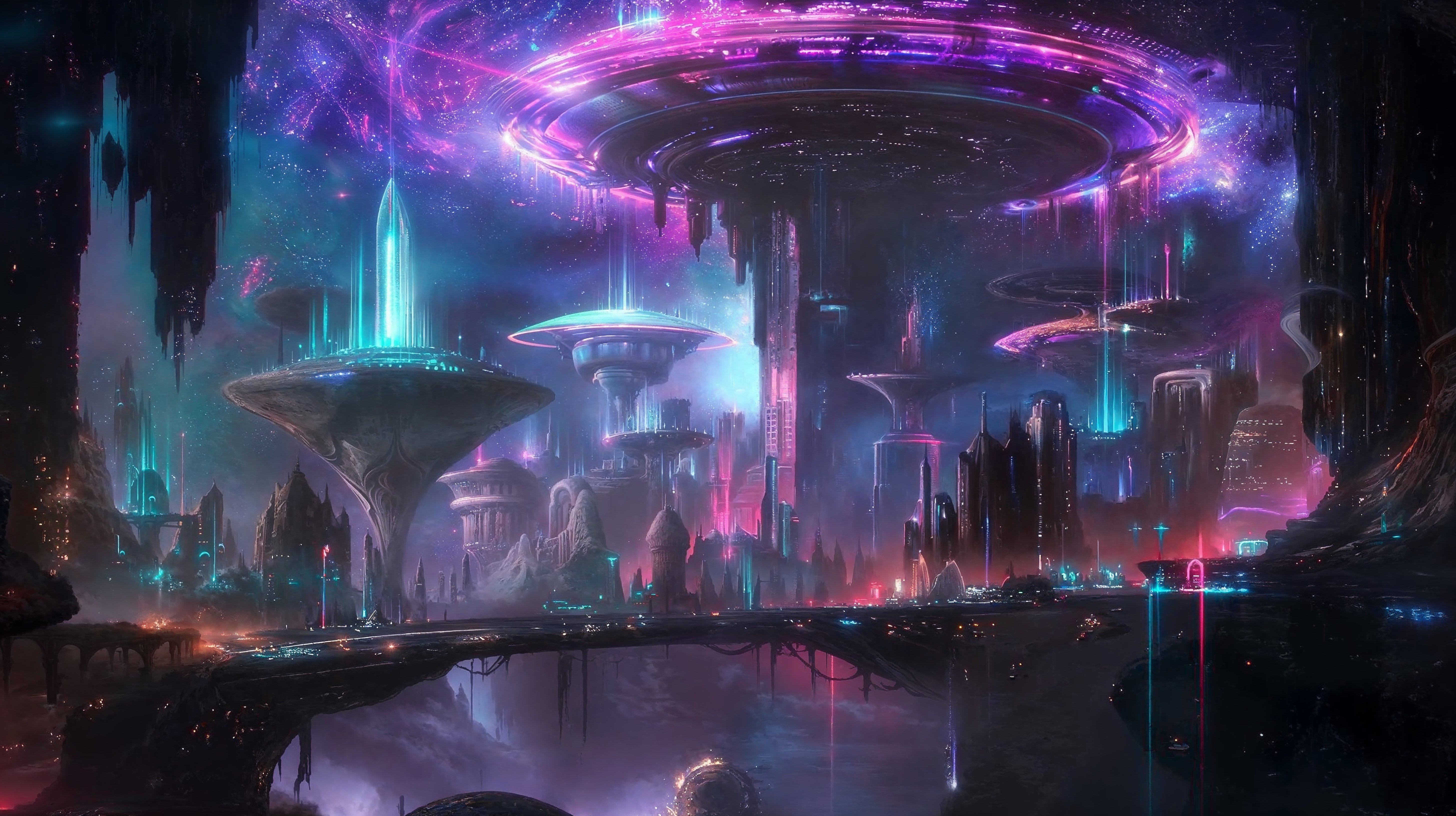 Neon Metropolis By Phaethon