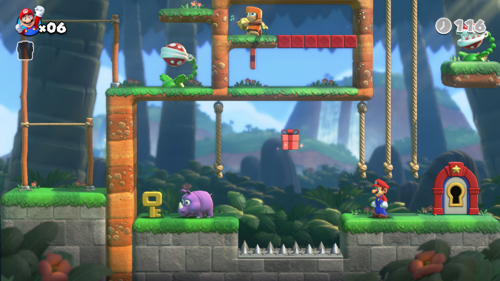 HD wallpaper of Mario vs. Donkey Kong video game with vibrant graphics for desktop background.
