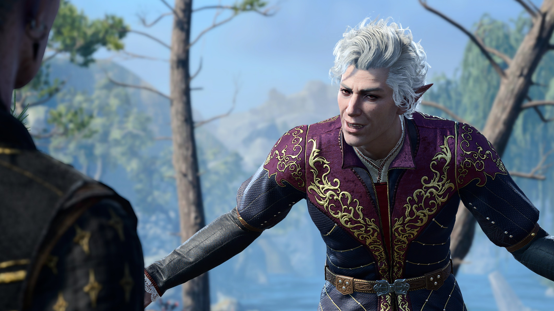 HD wallpaper of Astarion from Baldur's Gate 3 video game for desktop background.