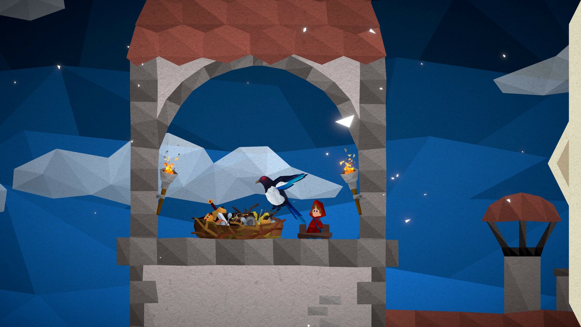 HD wallpaper of Passing By - A Tailwind Journey video game featuring stylized night-time gameplay scene for desktop background.