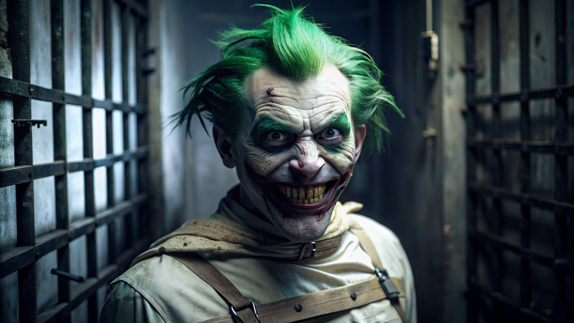 Joker in gotham asylum by Siwo
