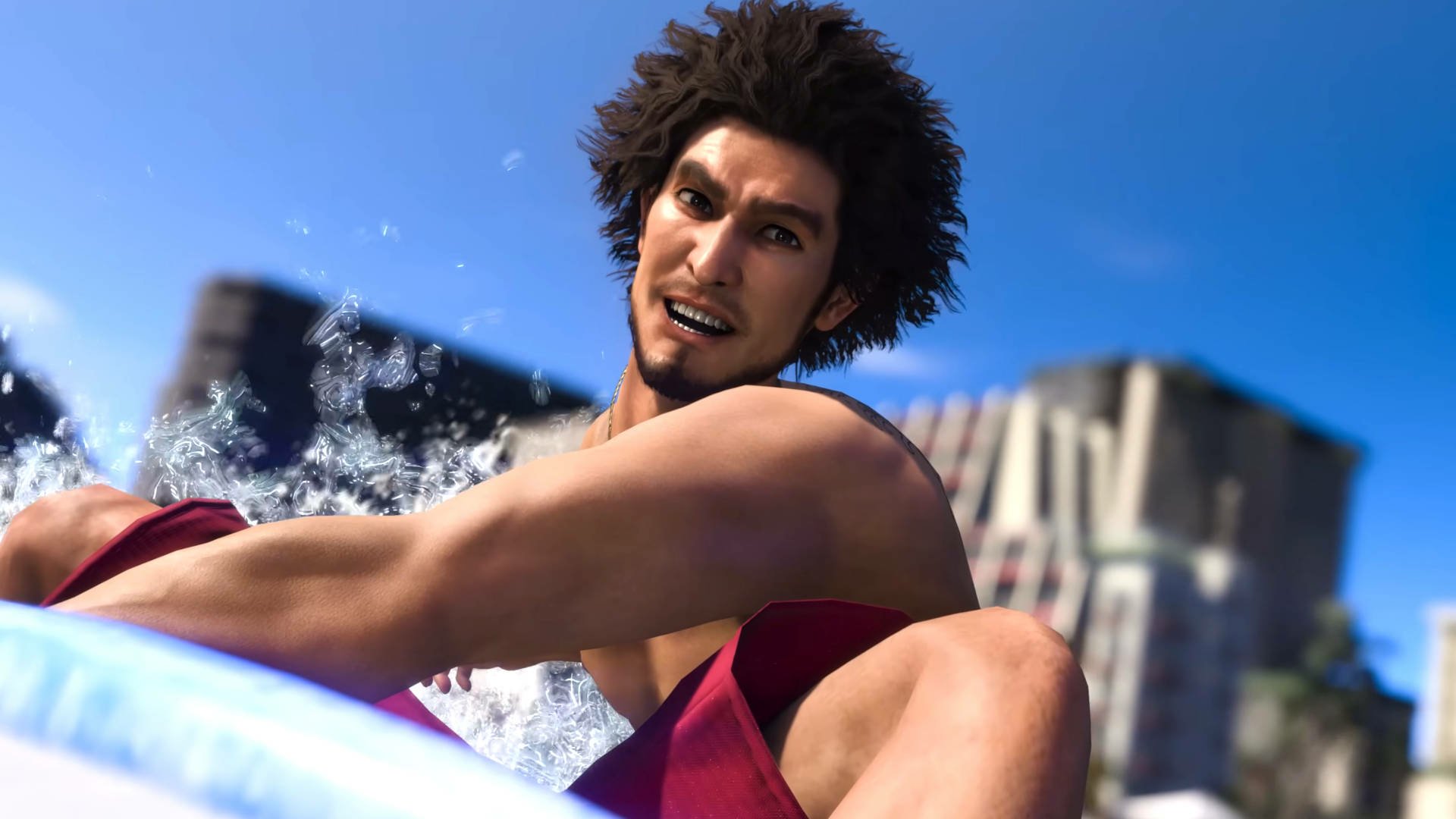 HD wallpaper of Like a Dragon: Infinite Wealth video game featuring a character in action for desktop background.