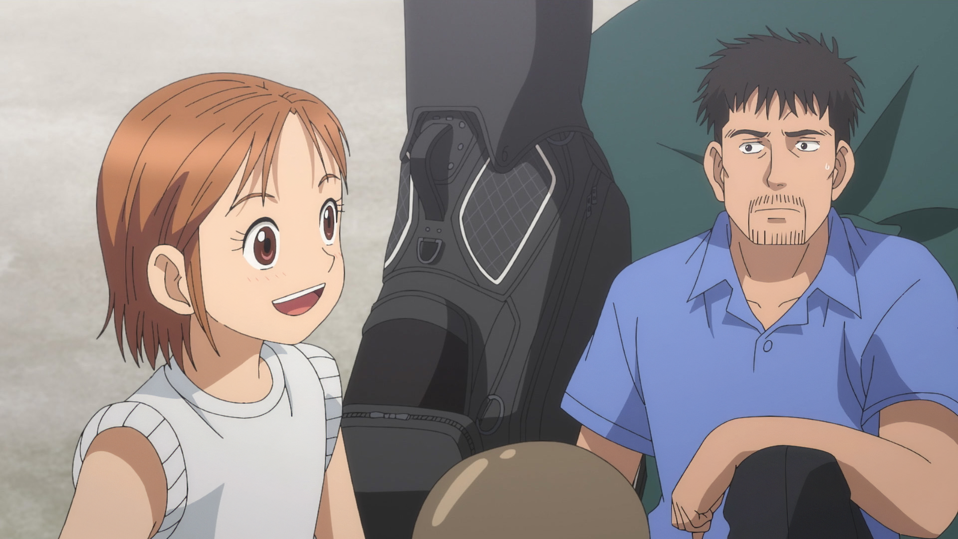 HD desktop wallpaper featuring two characters from the anime Oi! Tonbo with a focused and cheerful expression.