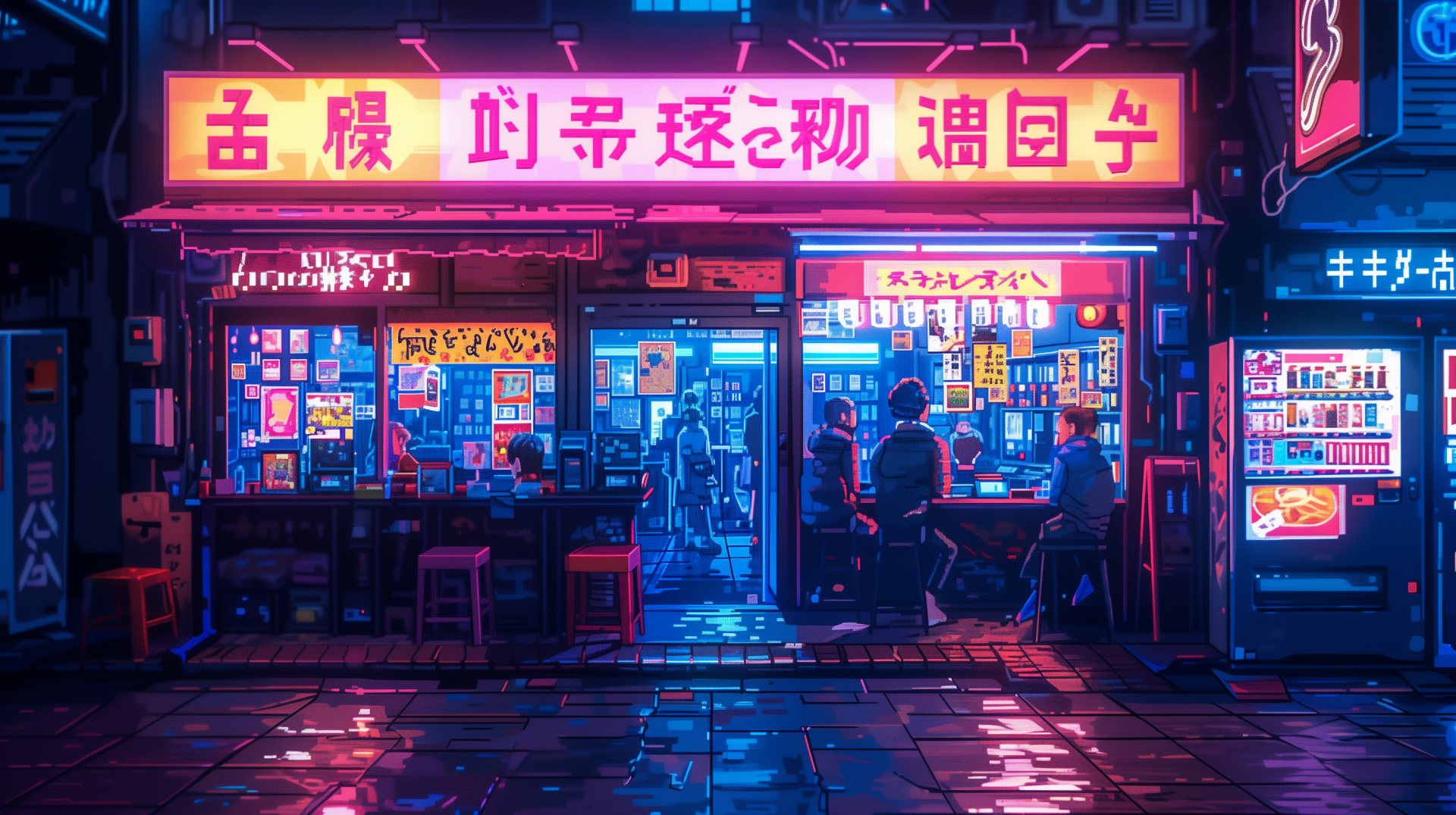 Download Japan Pixel Art AI Art HD Wallpaper
