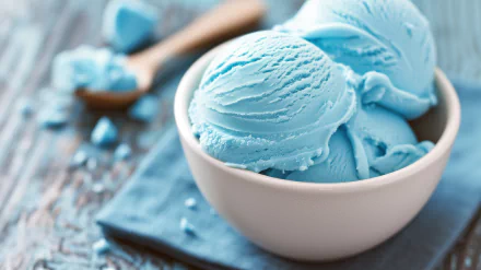 HD Wallpaper of Blue Gelato in a White Bowl - Tasty Food Desktop Background