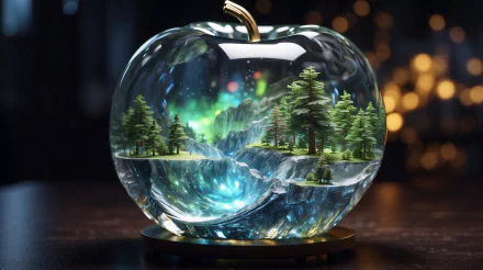  Aurora scene in Crystal apple