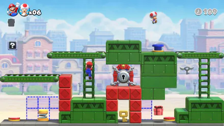 HD wallpaper from Mario vs. Donkey Kong video game featuring vibrant gameplay scene.