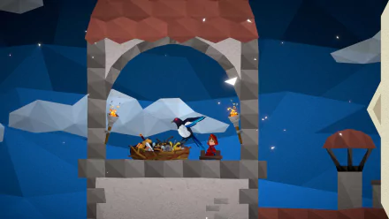 HD wallpaper of Passing By - A Tailwind Journey video game featuring stylized night-time gameplay scene for desktop background.