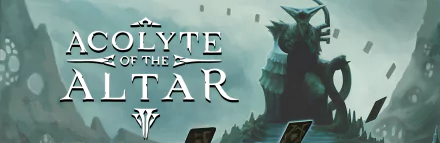 HD wallpaper of 'Acolyte of the Altar' from a video game, featuring mystical and dark fantasy art for desktop background.