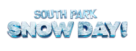 HD desktop wallpaper of South Park: Snow Day! video game logo with icy text effect.