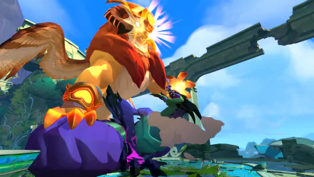 Gigantic: Rampage Edition video game HD desktop wallpaper featuring vibrant character in action scene.