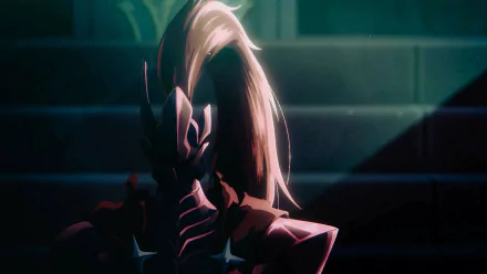 4K Ultra HD anime wallpaper featuring Igris from Solo Leveling in dramatic lighting, showcasing detailed armor and a flowing white plume.