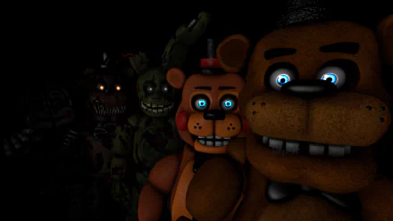 Fazbear Entertainment Freddy Fazbear's Pizza Classic Animatronics Original Animatronics Five Nights at Freddy's HD Desktop Wallpaper | Background Image