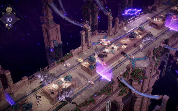 HD desktop wallpaper featuring a scene from the video game Lysfanga: The Time Shift Warrior, showcasing mystical pathways and energy beams.