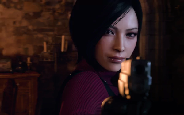 Ada Wong character from Resident Evil 4 (2023) in HD video game wallpaper.