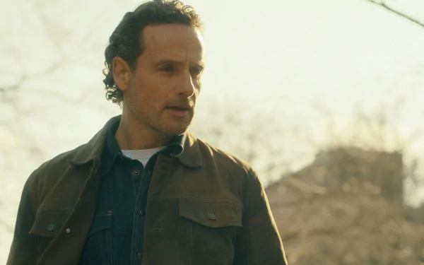 HD wallpaper from The Walking Dead: The Ones Who Live featuring Andrew Lincoln as Rick Grimes.