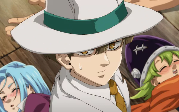 Anime character from The Seven Deadly Sins: Four Knights of the Apocalypse featured in HD desktop wallpaper.