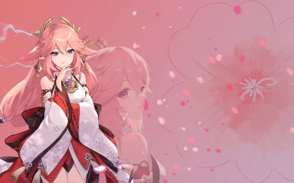 Yae Miko Guuji (Genshin Impact) HD Desktop Wallpaper | Background Image