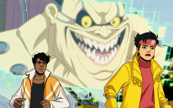 HD wallpaper featuring characters from the X-Men '97 TV show with a vibrant, animated backdrop.