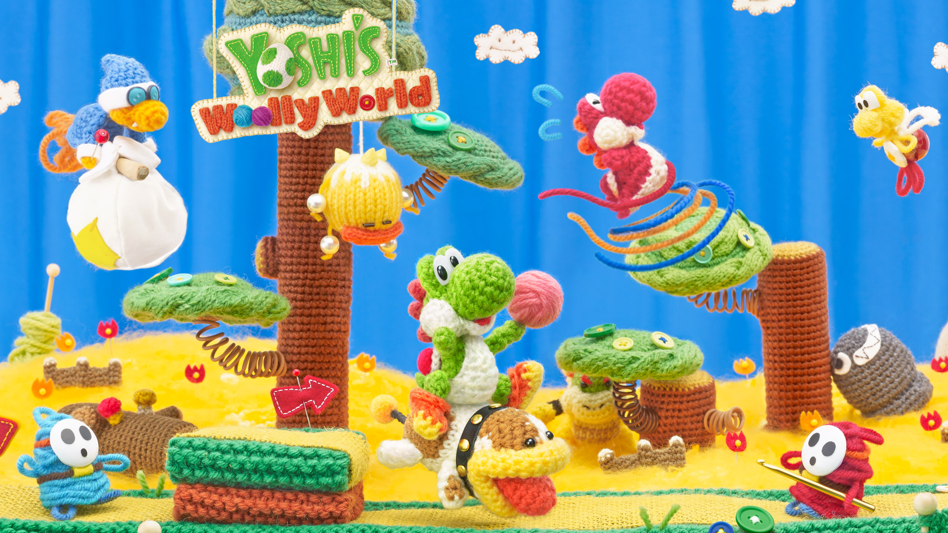 Download Yoshi's Woolly World HD Wallpaper