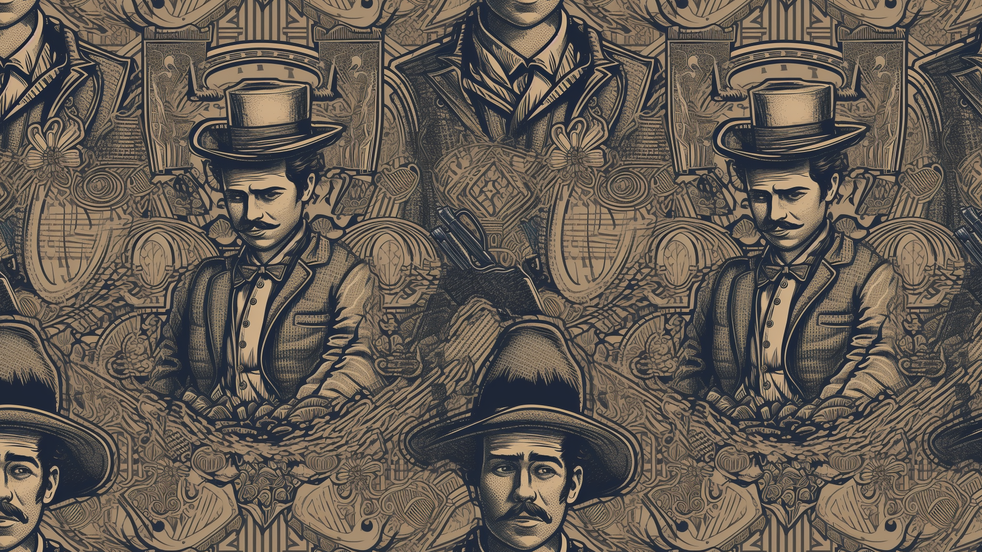 Desktop background of cowboy western men by nutfalcon
