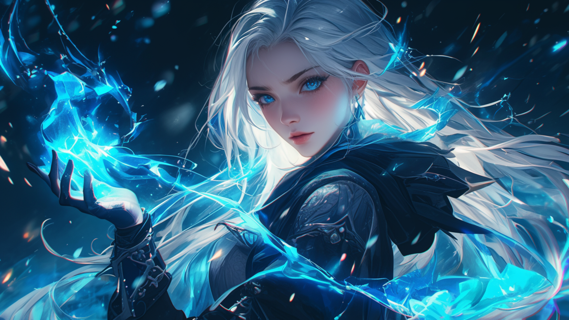 Azure Flame by Eclipxa | 3600x2025 | Wallpaper Abyss