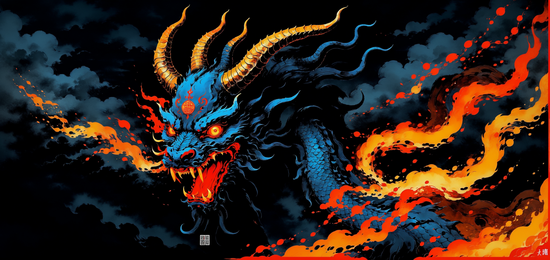 Fantasy creature dragon mythical beast demonic sharp teeth claws ...