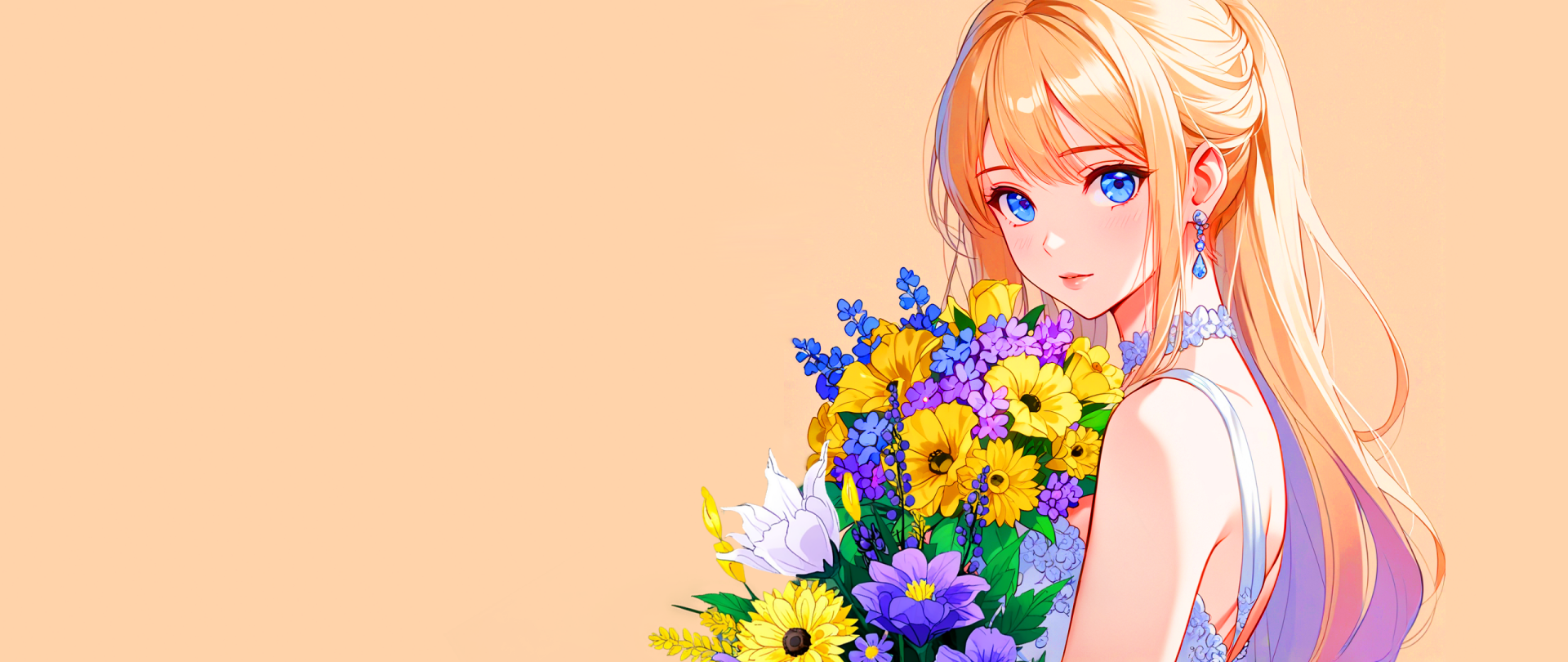 Download Anime Flower Minimalist Pastel Minimalist Anime HD Wallpaper