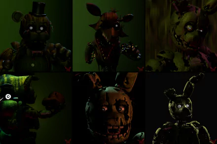 Phantom Freddy (Five Nights at Freddy's) Springtrap (Five Nights at Freddy's) video game Five Nights at Freddy's 3 Five Nights at Freddy's HD Desktop Wallpaper | Background Image