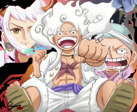 Anime One Piece Monkey D. Luffy Gear 5 (One Piece) HD Desktop Wallpaper | Background Image