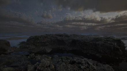 virtual reality coast rock water HD Desktop Wallpaper | Background Image