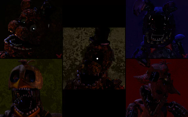 Withered Freddy (Five Nights at Freddy's) Golden Freddy (Five Nights At Freddy's) video game Five Nights At Freddy's 2 Five Nights at Freddy's HD Desktop Wallpaper | Background Image