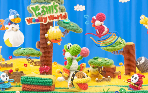 yoshi's woolly world HD Desktop Wallpaper | Background Image