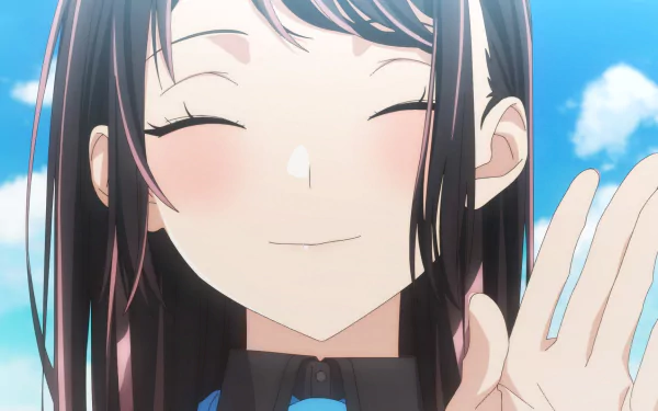 HD desktop wallpaper of a smiling character from the anime I Got a Cheat Skill in Another World and Became Unrivaled in The Real World, Too, set against a bright blue sky.