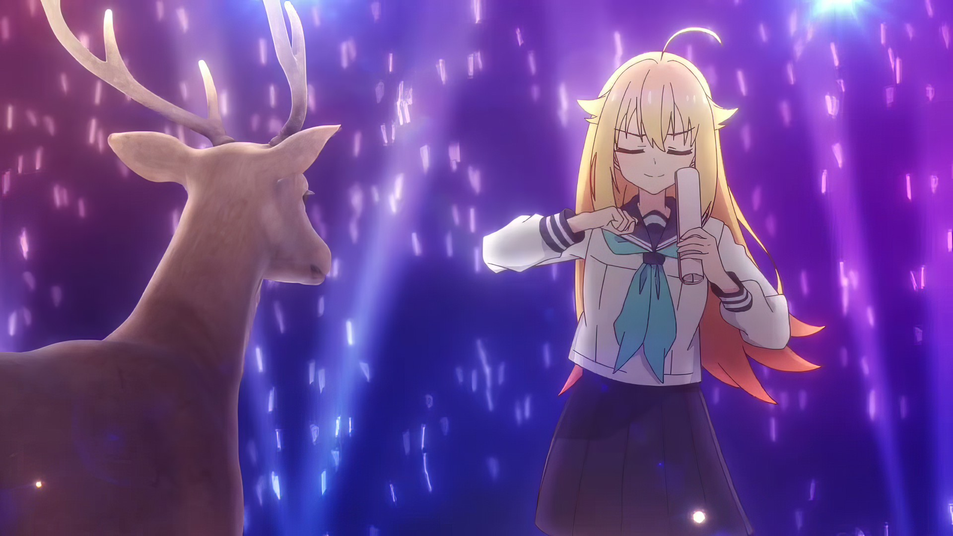 Anime-inspired HD wallpaper featuring characters from My Deer Friend Nokotan by Torako Koshi, showcasing vibrant visuals and engaging design elements.