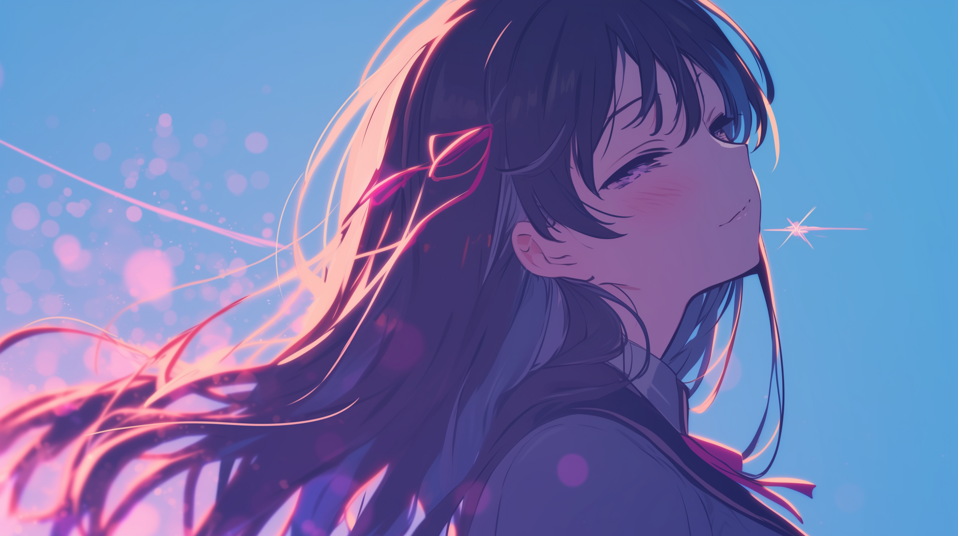 Anime-themed HD wallpaper featuring Mai Sakurajima from Rascal Does Not Dream of Bunny Girl Senpai, offering a vibrant backdrop for fans of the series.