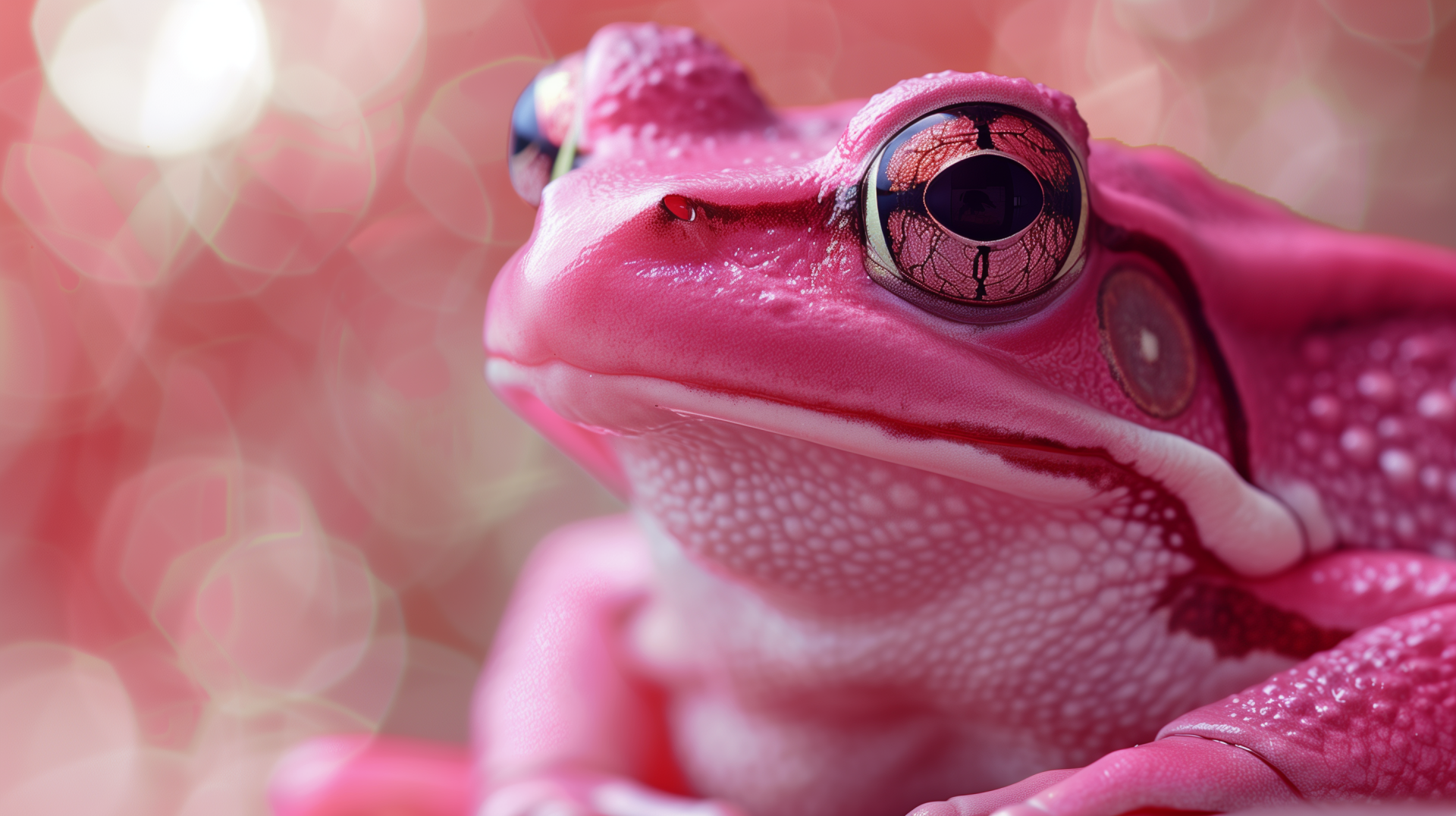 Close-Up Pink Frog: A Stunning HD Wallpaper by patrika | 2912x1632 ...
