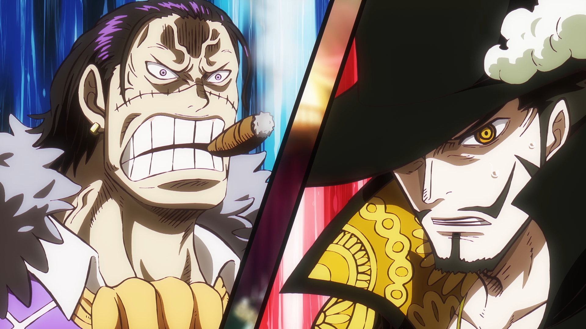 Download Anime One Piece Crocodile (One Piece) Dracule Mihawk Rage ...