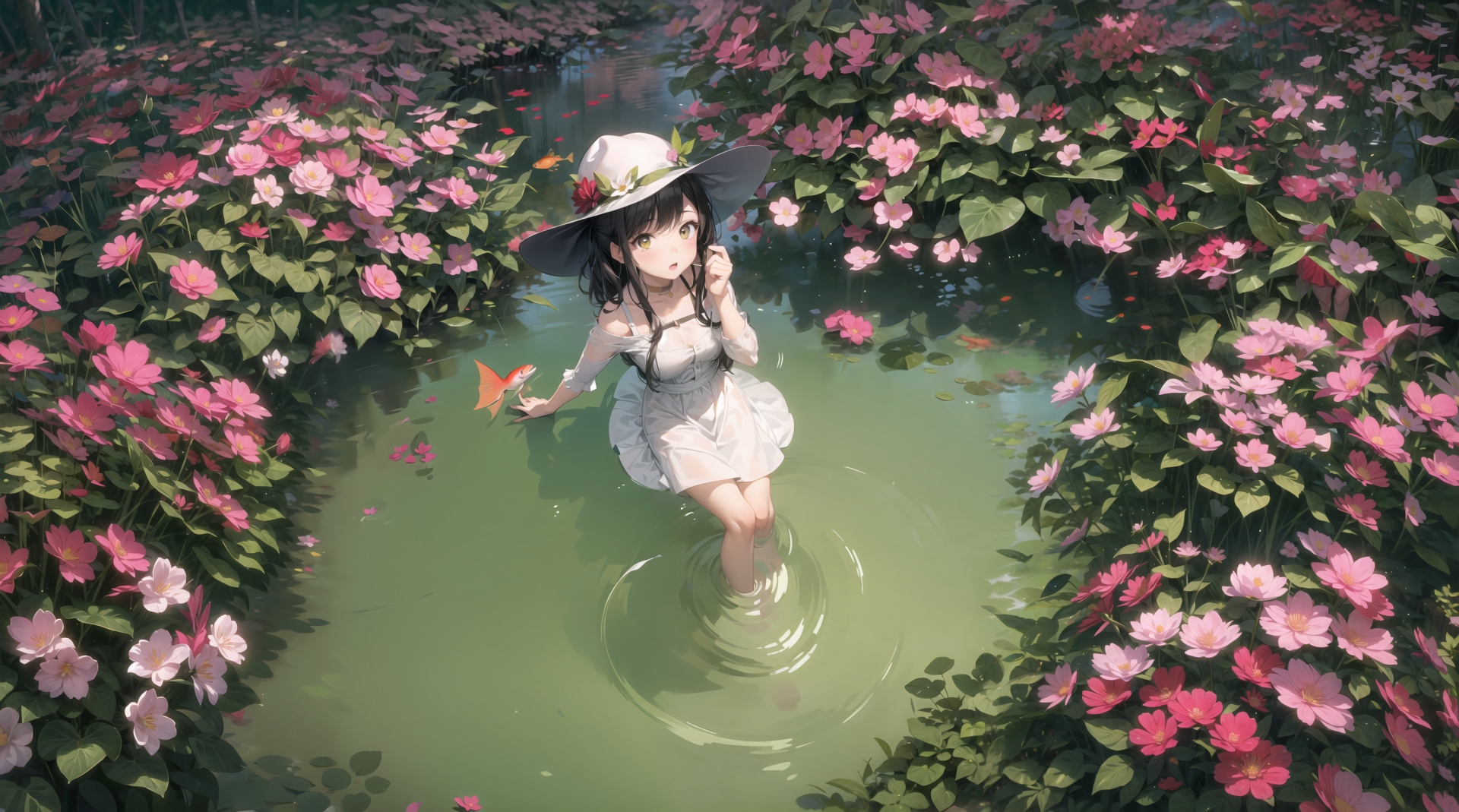 secret pond by manimen