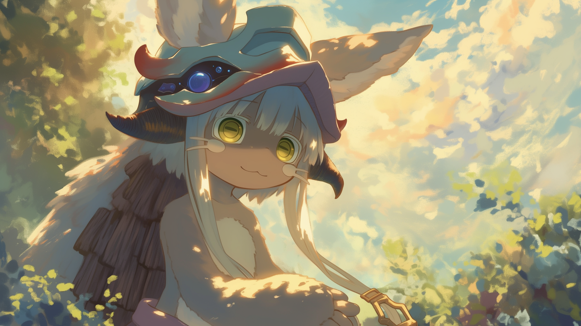 HD desktop wallpaper featuring Faputa from the anime Made in Abyss, showcasing the character in a vibrant and engaging design that captures the series' unique aesthetic.
