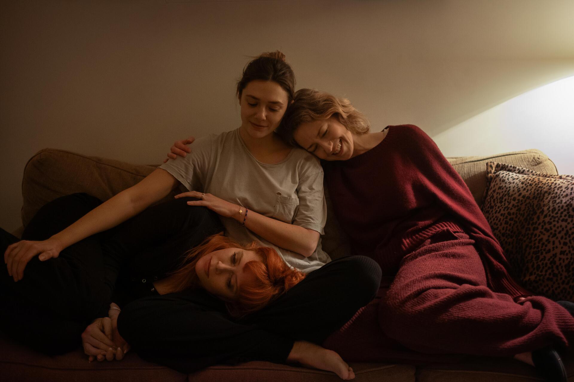 A striking 4K Ultra HD wallpaper featuring scenes from the movie His Three Daughters, capturing its vibrant essence and cinematic appeal.