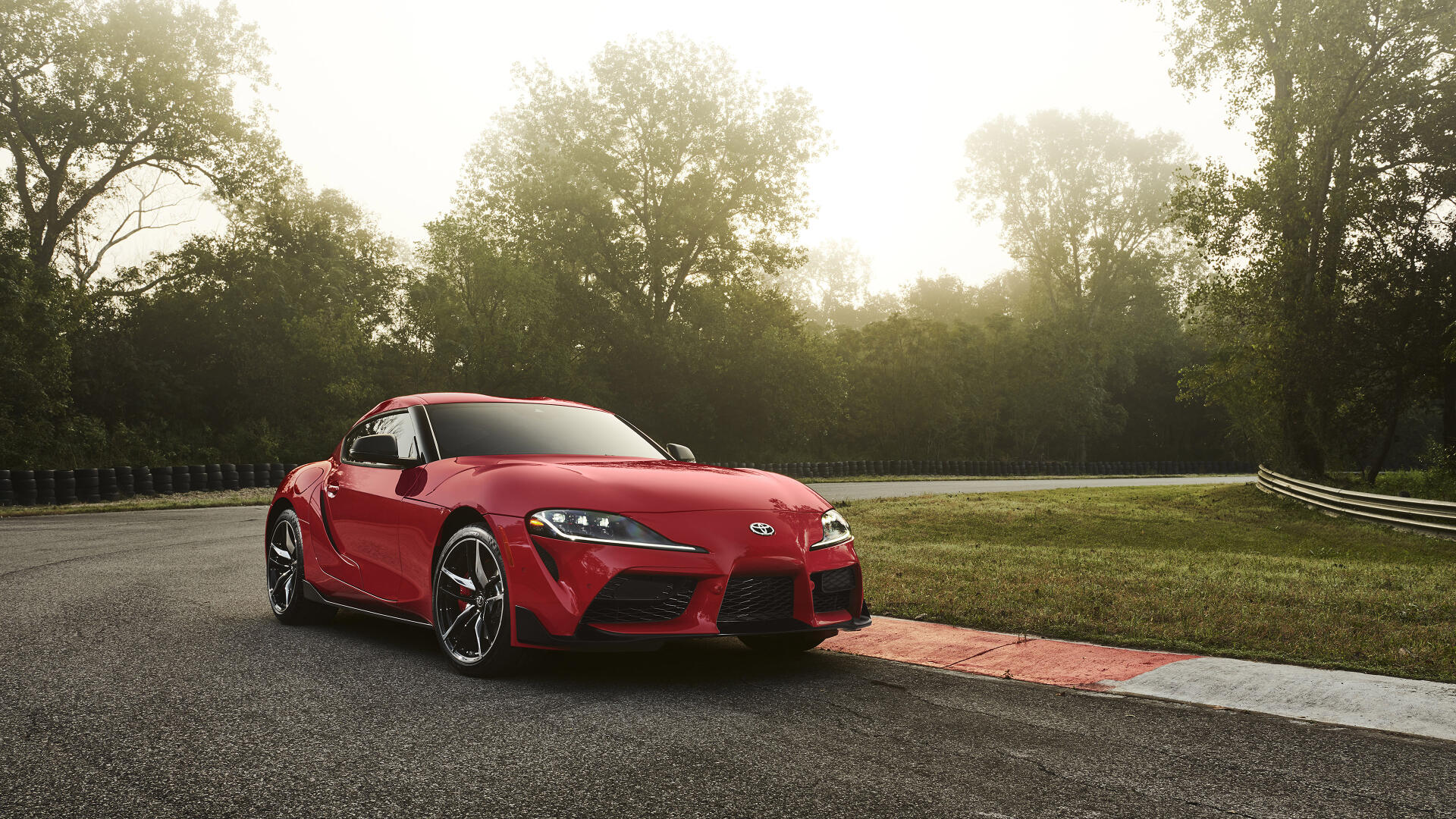 A sleek Toyota Supra captured in stunning 4K Ultra HD, showcasing its design and style as a standout vehicle for automotive enthusiasts.